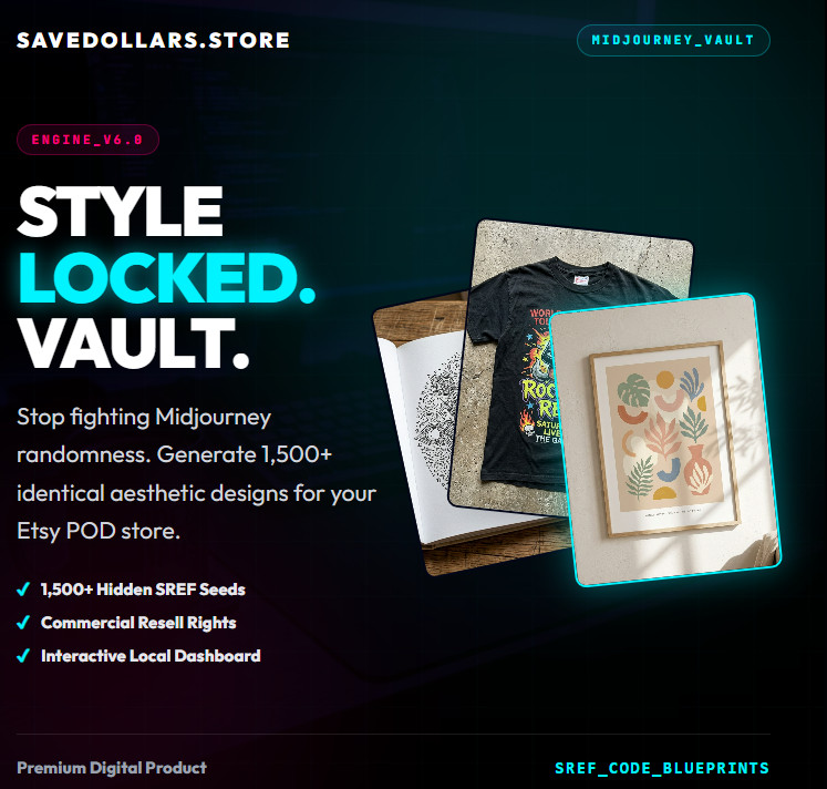Midjourney SREF Vault | 1500+ Style Lock Prompts Dashboard | Commercial AI Art