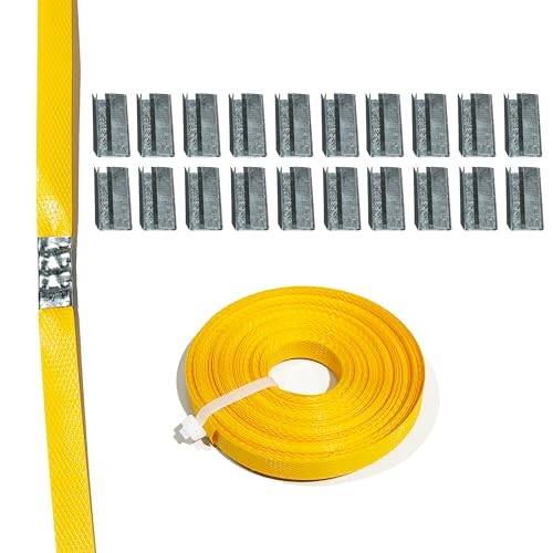Polypropylene Strapping Kit 1/2 inch x 33ft Roll with 20 Heavy Duty Seals