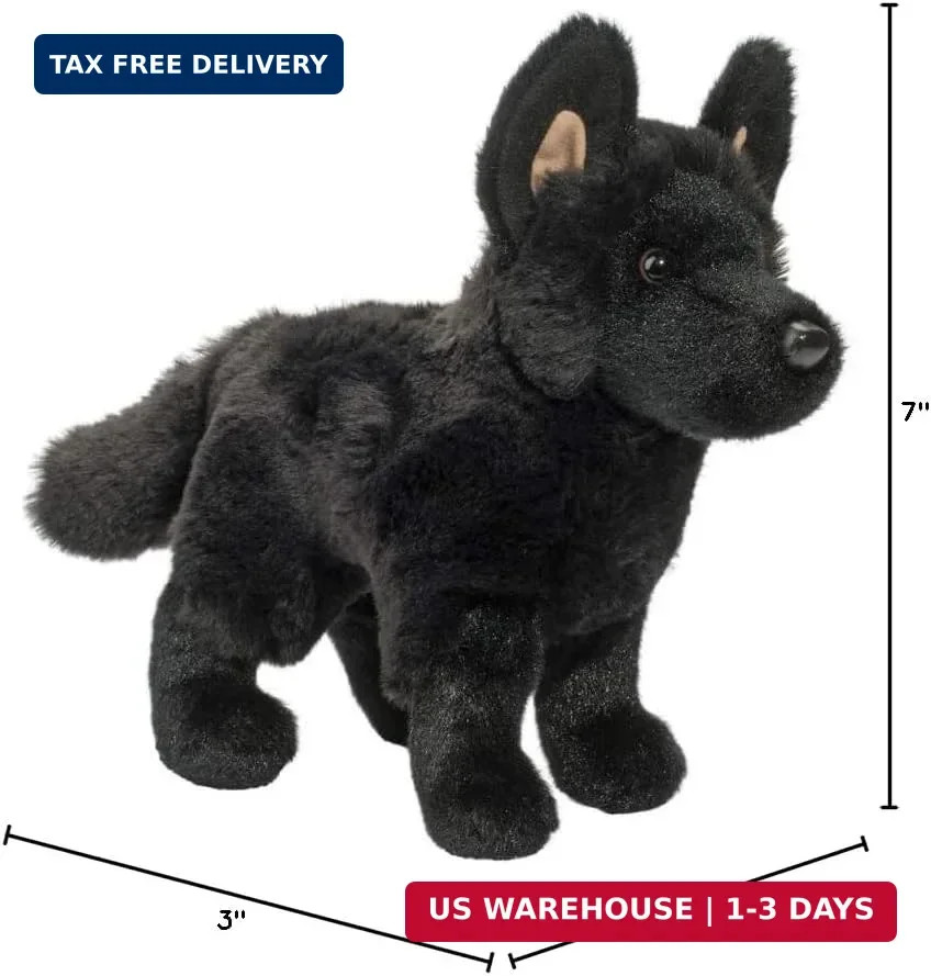Douglas Harko Black German Shepherd Dog Plush Stuffed Animal