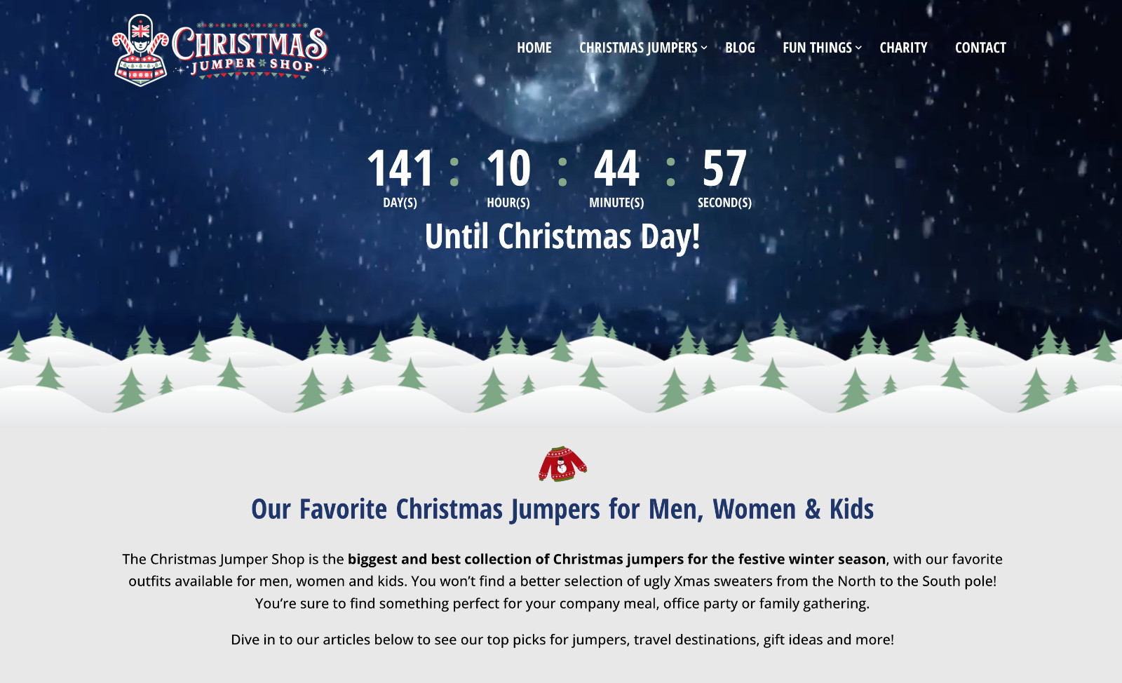 Christmas Jumper Shop UK – Amazon Affiliate WordPress site for sale