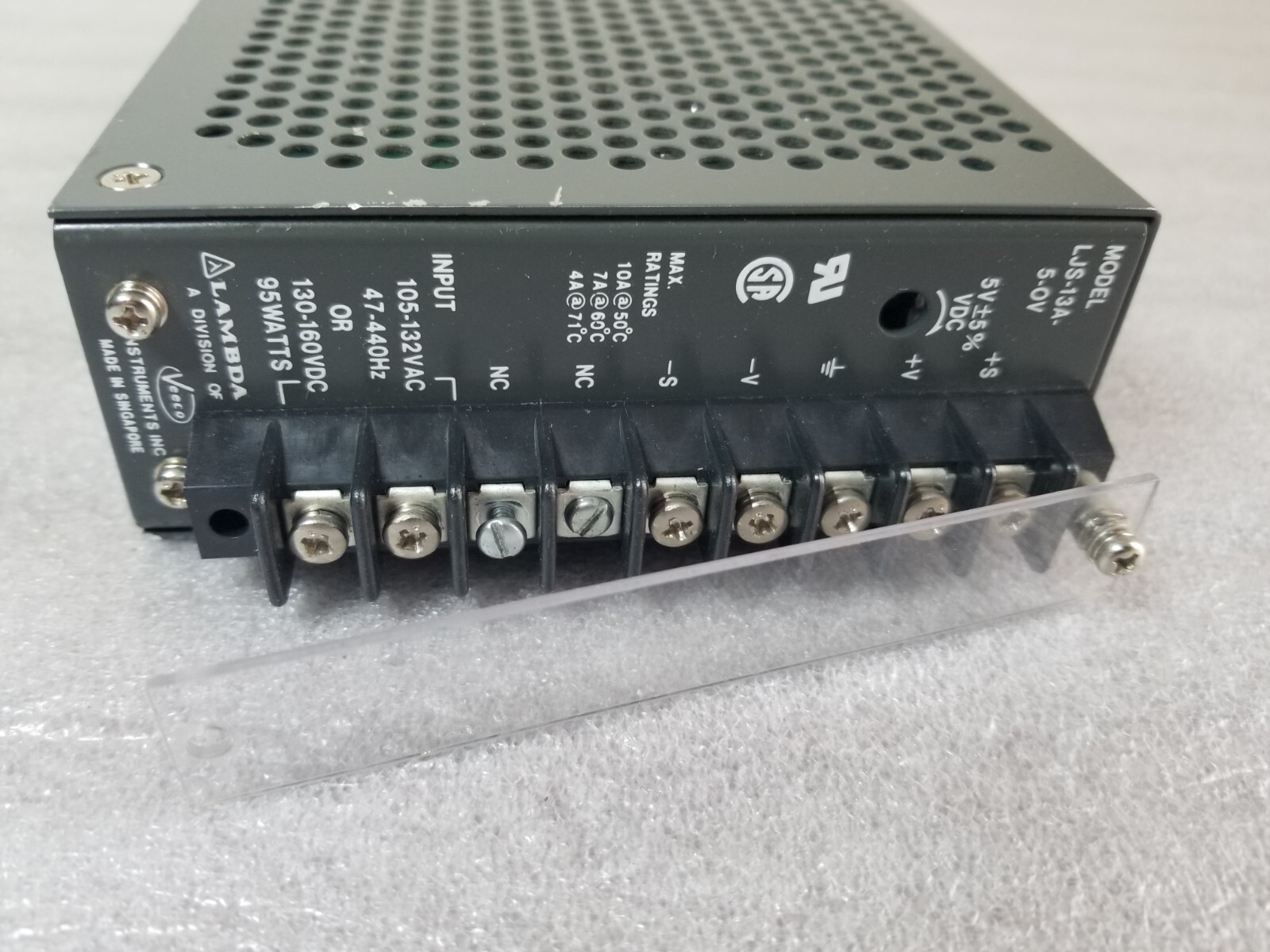LAMBDA LJS-13A-12-OV POWER SUPPLY 105-132VAC or 130-160VDC