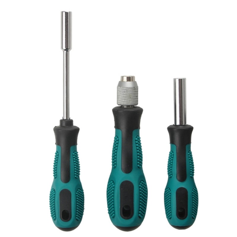 Portable 3 Piece 1/4″ Hex Bit Holder Handle Set for Efficient Maintenance Tasks