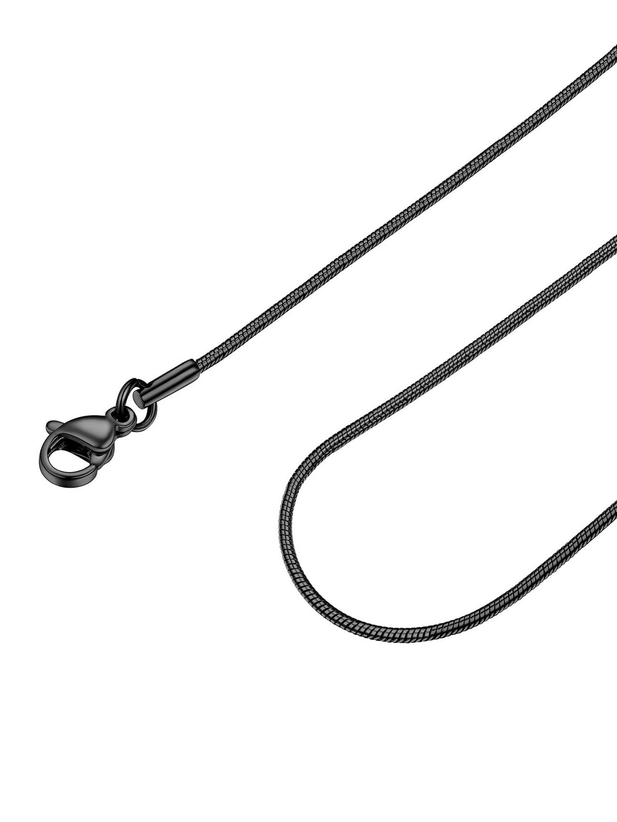 FOCALOOK Snake Chain Necklace Silver 14K Gold Plated Delicate 1mm 1.2mm 1.5mm…