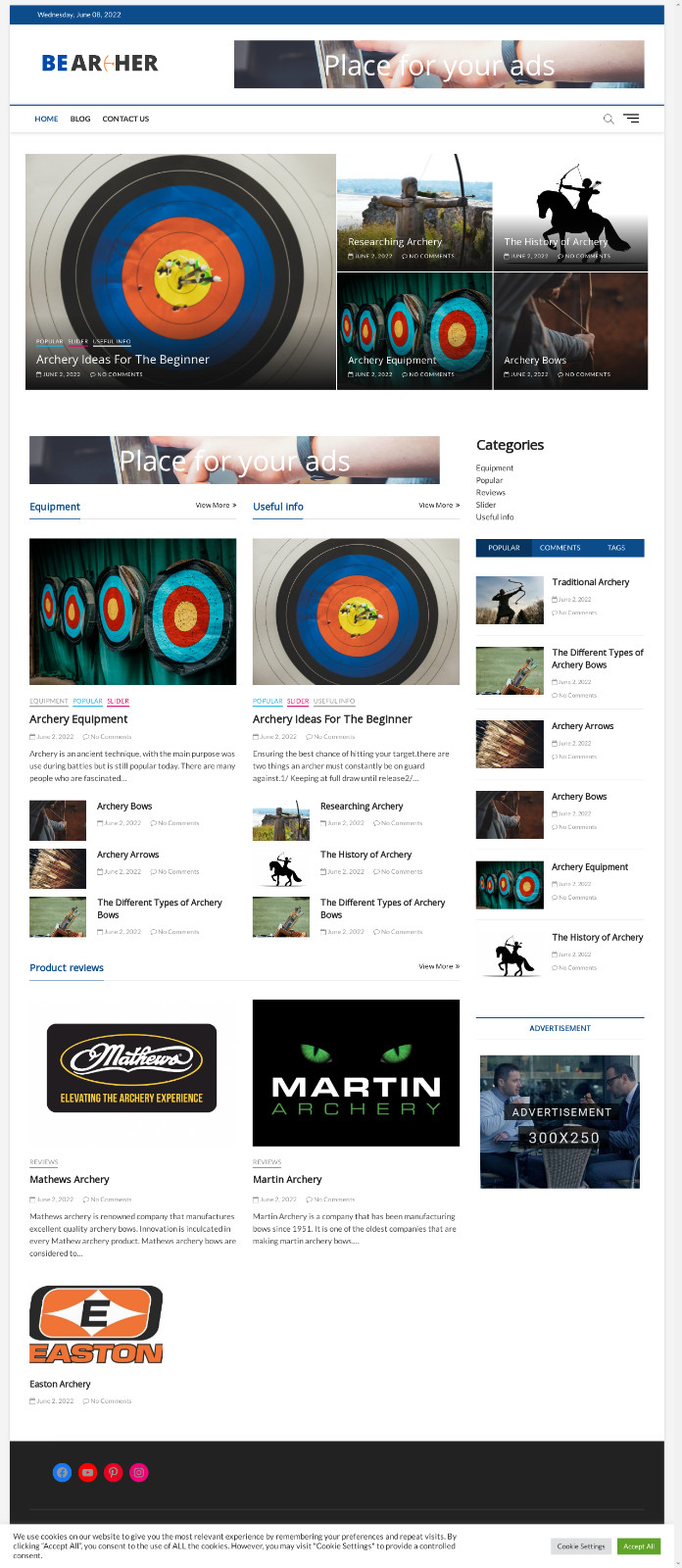 Arhcery Affiliate Website & Blog – Start your journey to Passive Income