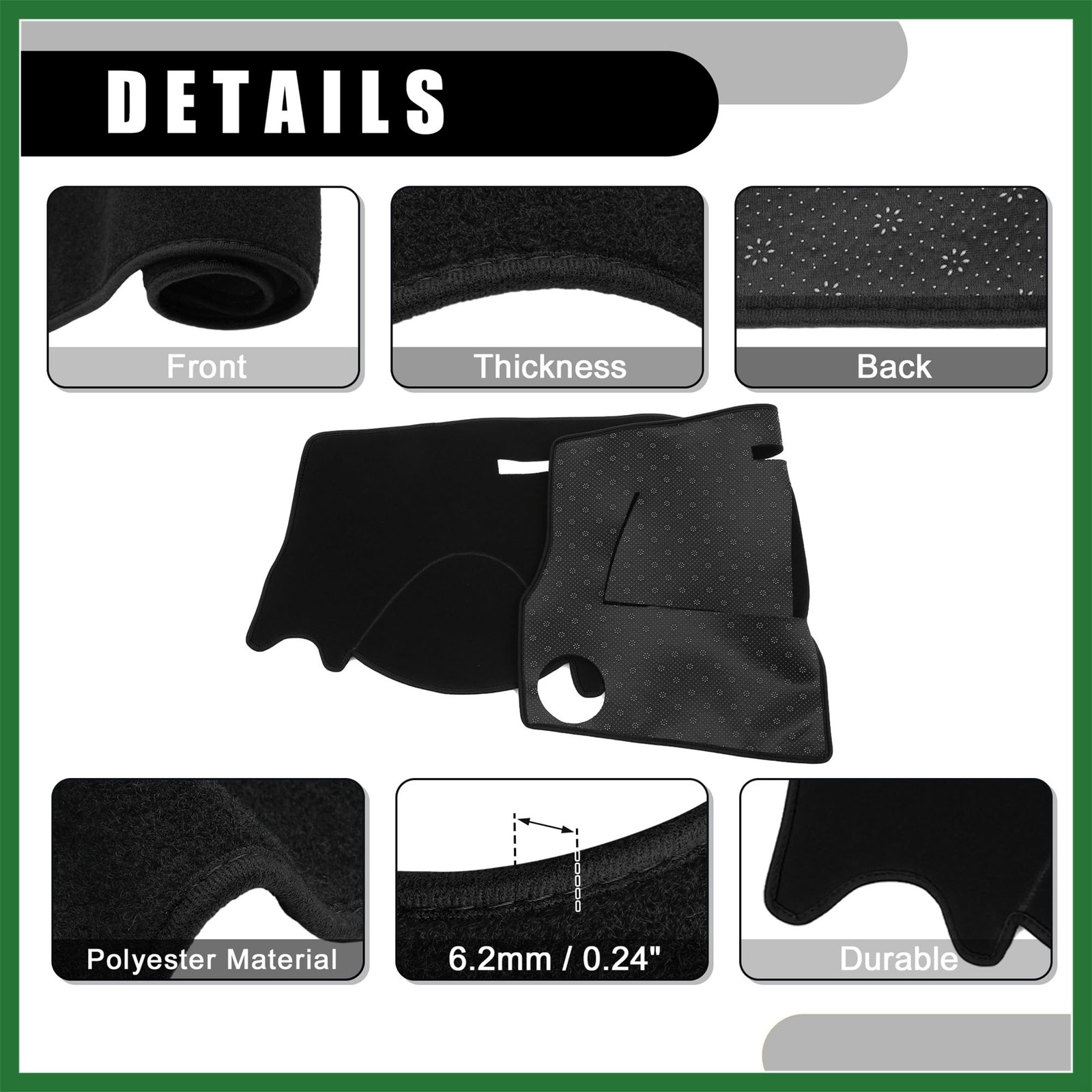 Motoforti Dash Cover – Car Center Console Non-Slip Dash Board Mat – for Mitsu…