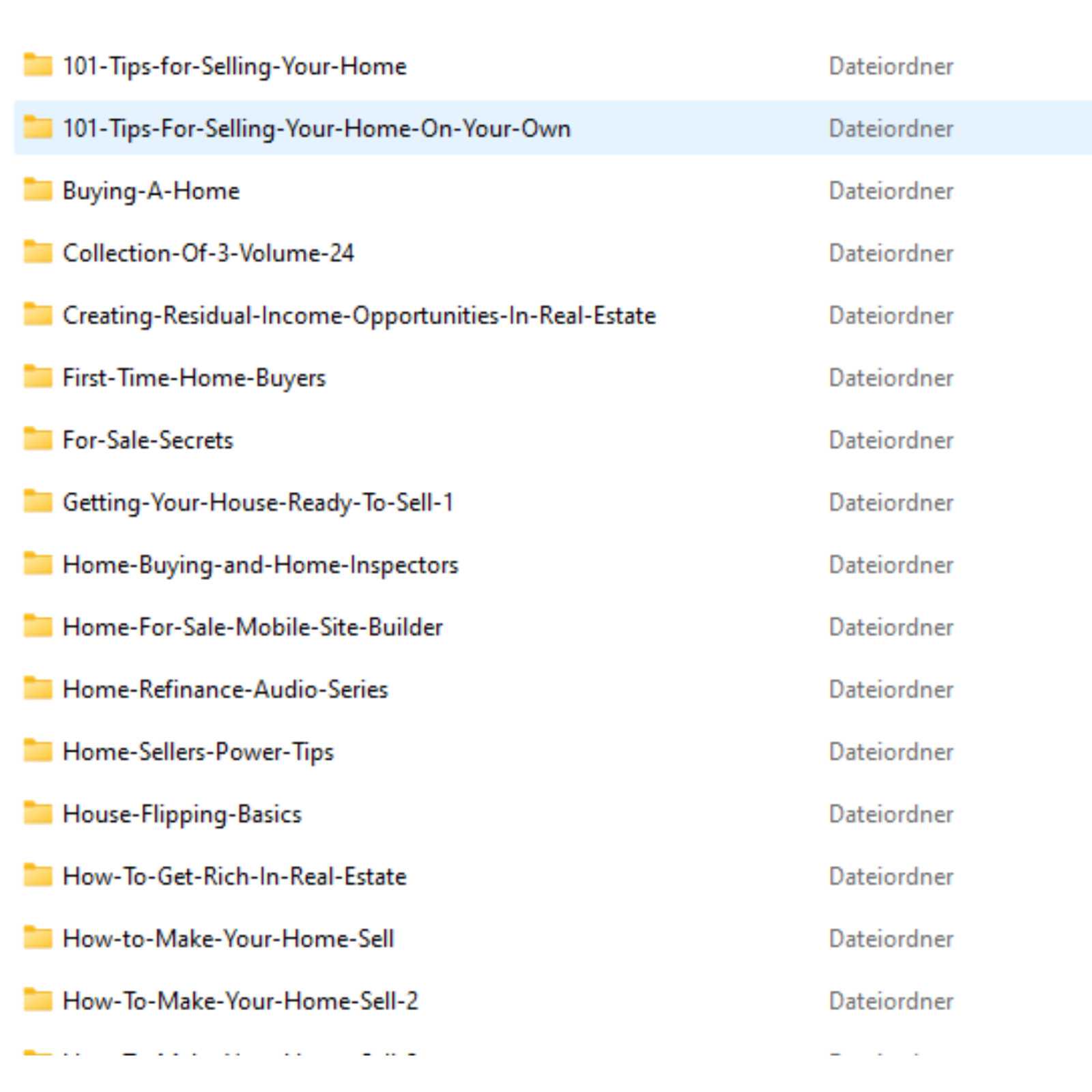 50 e-books on real estate in English with PLR license